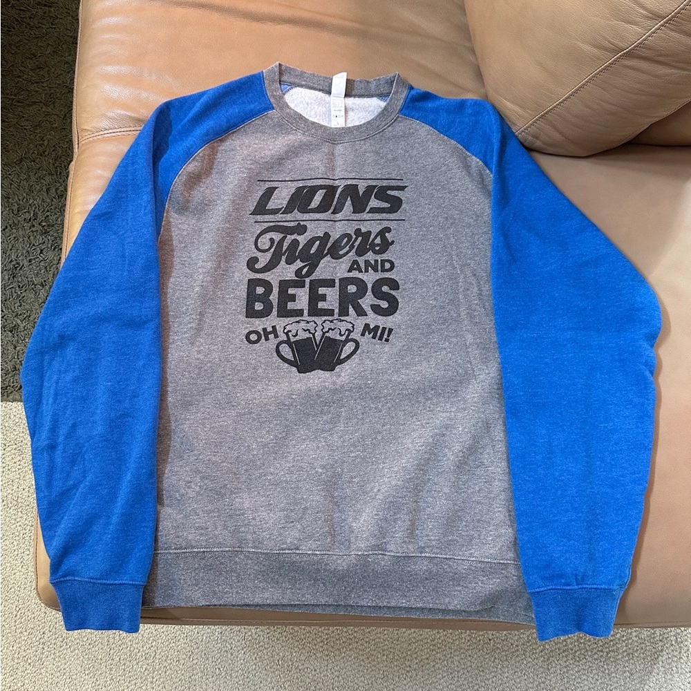 Detroit Lions Tigers Sweatshirt Men’s Large